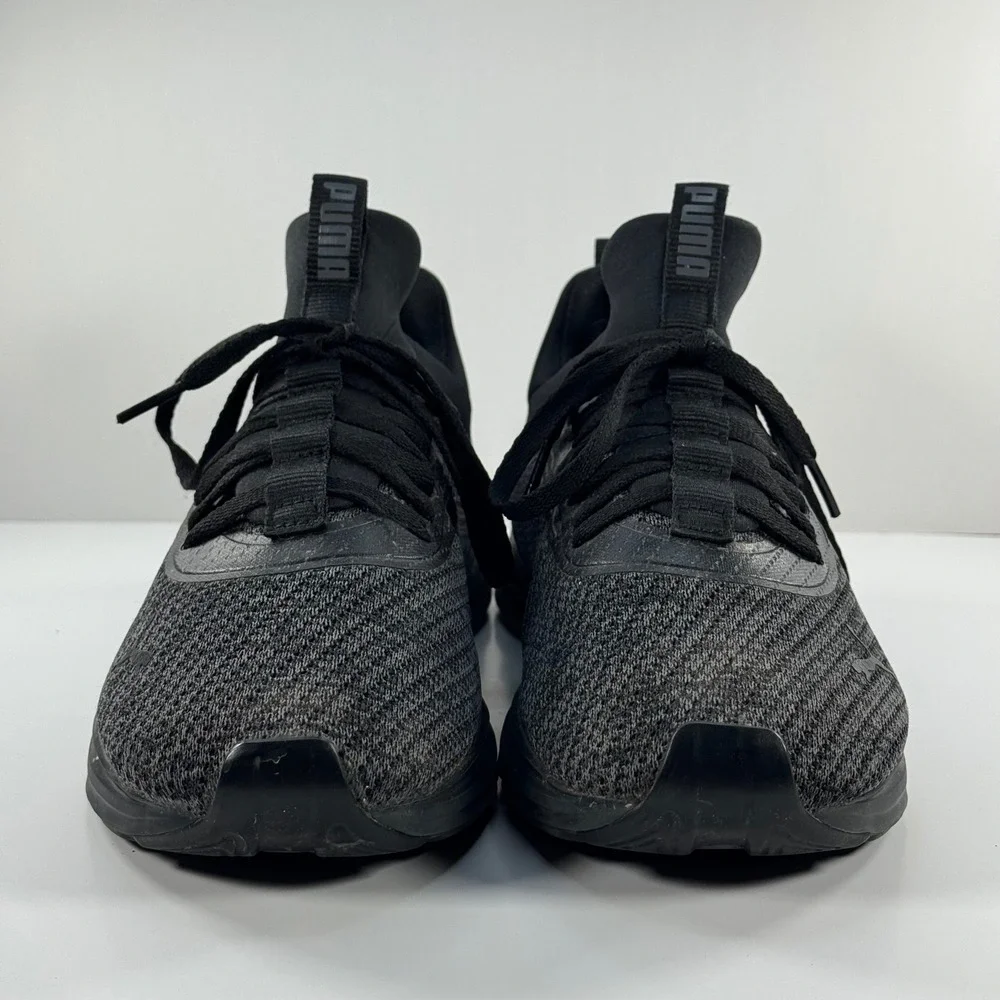 Puma Enzo Weave Mens Black Grey Running Training Shoes‎ Sneakers 191487-01